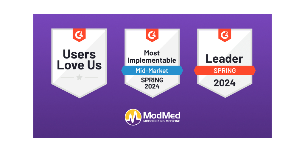 ModMed Earns Top Spot On Six Grids For Its EHR And RCM Software In G2's ...