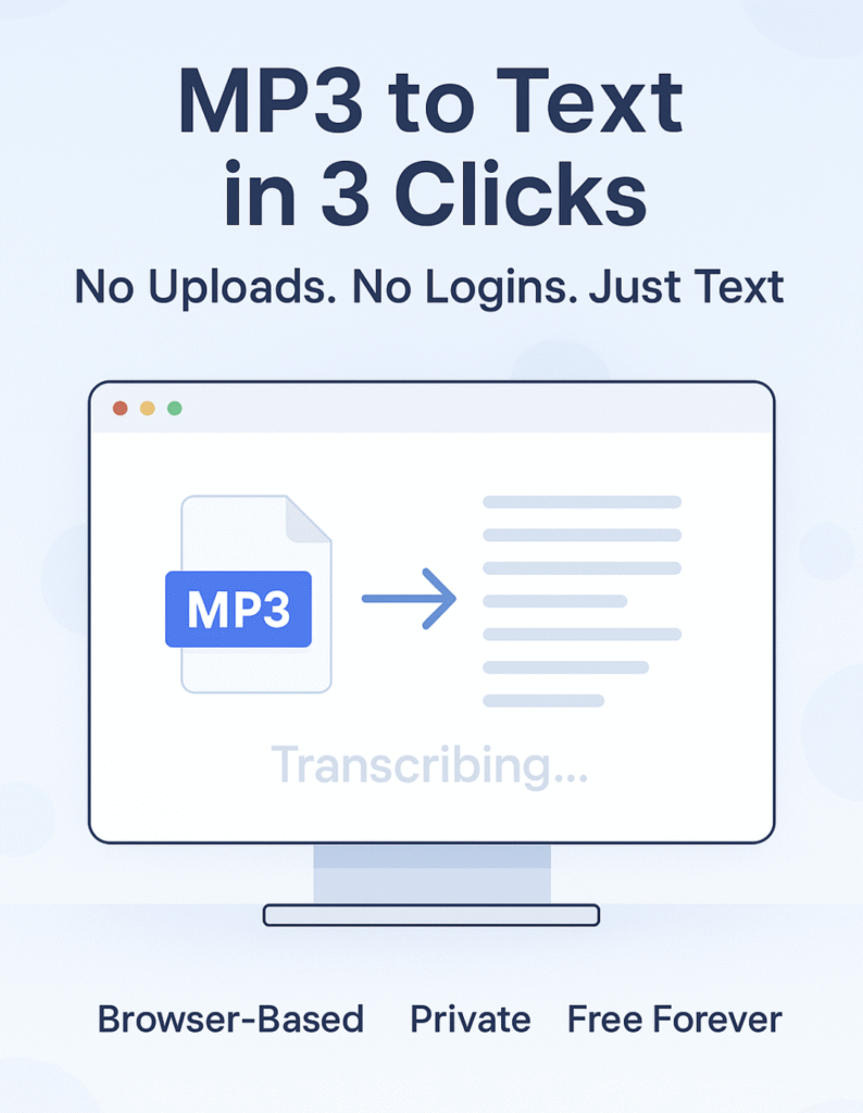 MP3 to Text in 3 Clicks—Try It Free in Your Browser