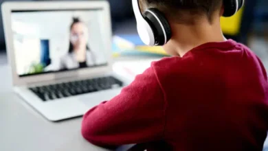 a boy wearing headphones