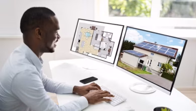 a man using laptop