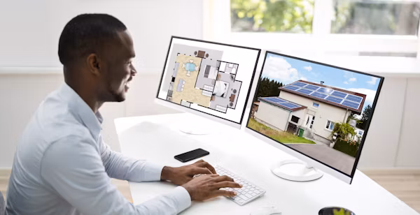 a man using laptop