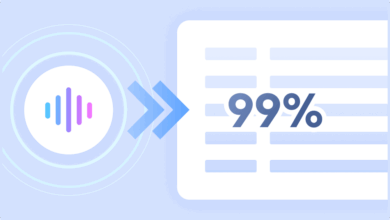 AI-powered audio to text conversion on Vomo.ai