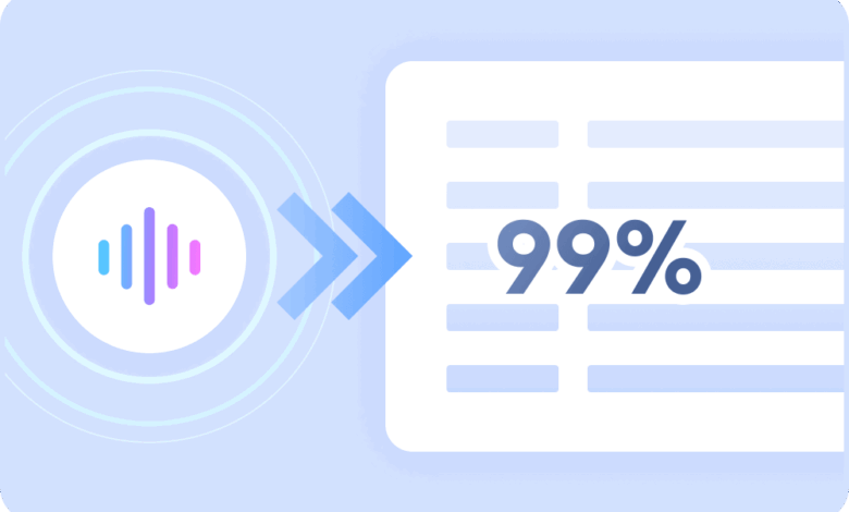 AI-powered audio to text conversion on Vomo.ai