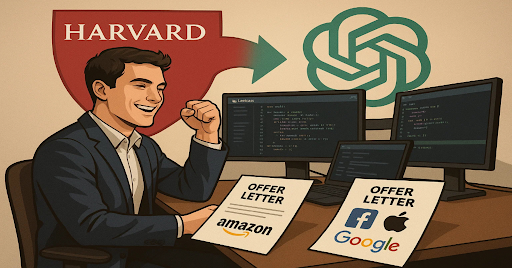 Harvard student using ChatGPT Study System for FAANG internships