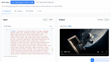 Kling 2.5 Turbo API video generation dashboard