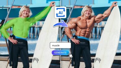 “AI-powered body and age transformation filters visualizing virtual alterations”
