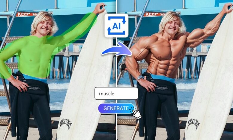 “AI-powered body and age transformation filters visualizing virtual alterations”