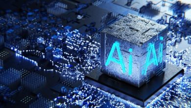 AI-ready infrastructure concept for startups – scalable data and cloud network design.