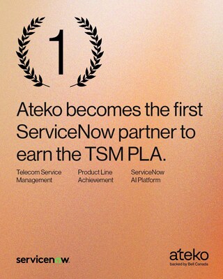 Ateko becomes the first ServiceNow partner to earn the Telecom Service Management Product Line Achievement