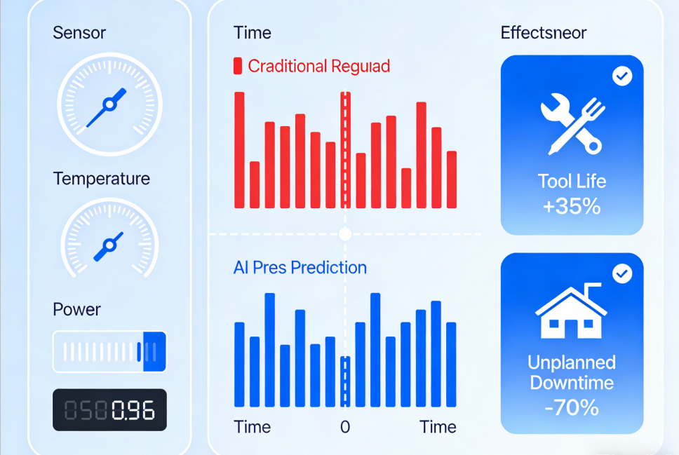 DAI-powered predictive maintenance workflow diagram for CNC threading tools