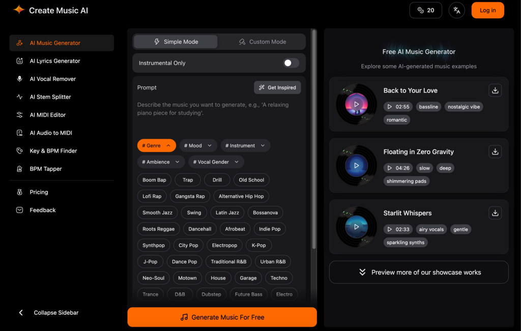 ক্রিয়েট মিউজিক এআই রিভিউ: ২০২৬-এর নির্ণায়ক এআই মিউজিক জেনারেটর
