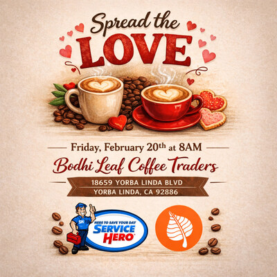 Service Hero Brings “Spread the Love” Pop-Up to Bodhi Leaf Coffee Traders in Yorba Linda