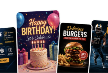Examples supplied by Vismuse illustrate several common flyer formats.