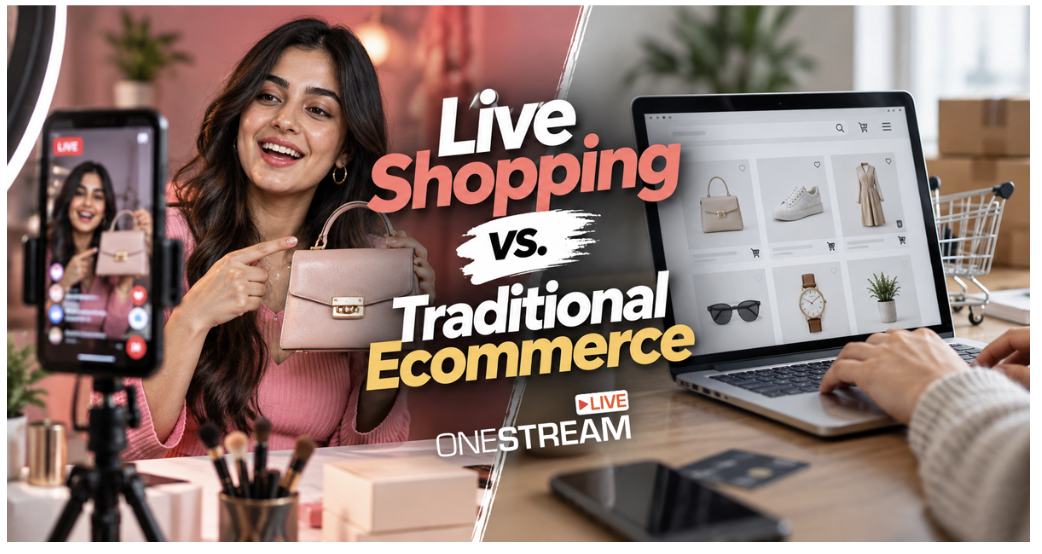 Live shopping vs. traditional ecommerce comparison